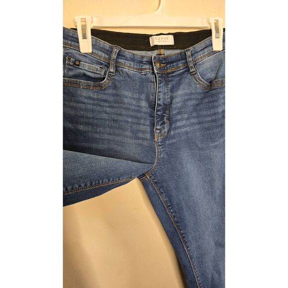 Curve Appeal Women's Jeans Size 10/30 Dark Wash Slim Fit Stretch Mid Rise Denim - Picture 7 of 9